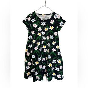 Hanna Andersson Black Dress with Floral Print